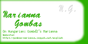 marianna gombas business card